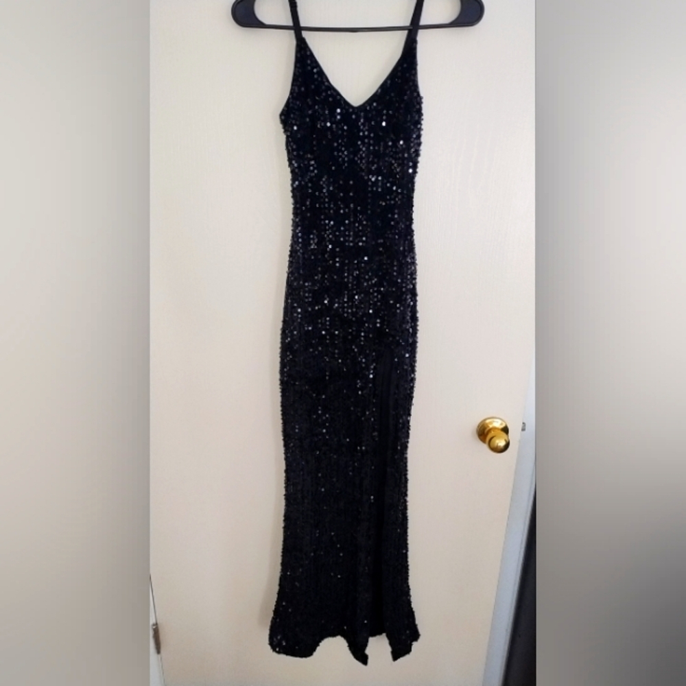 Black Sequin Dress